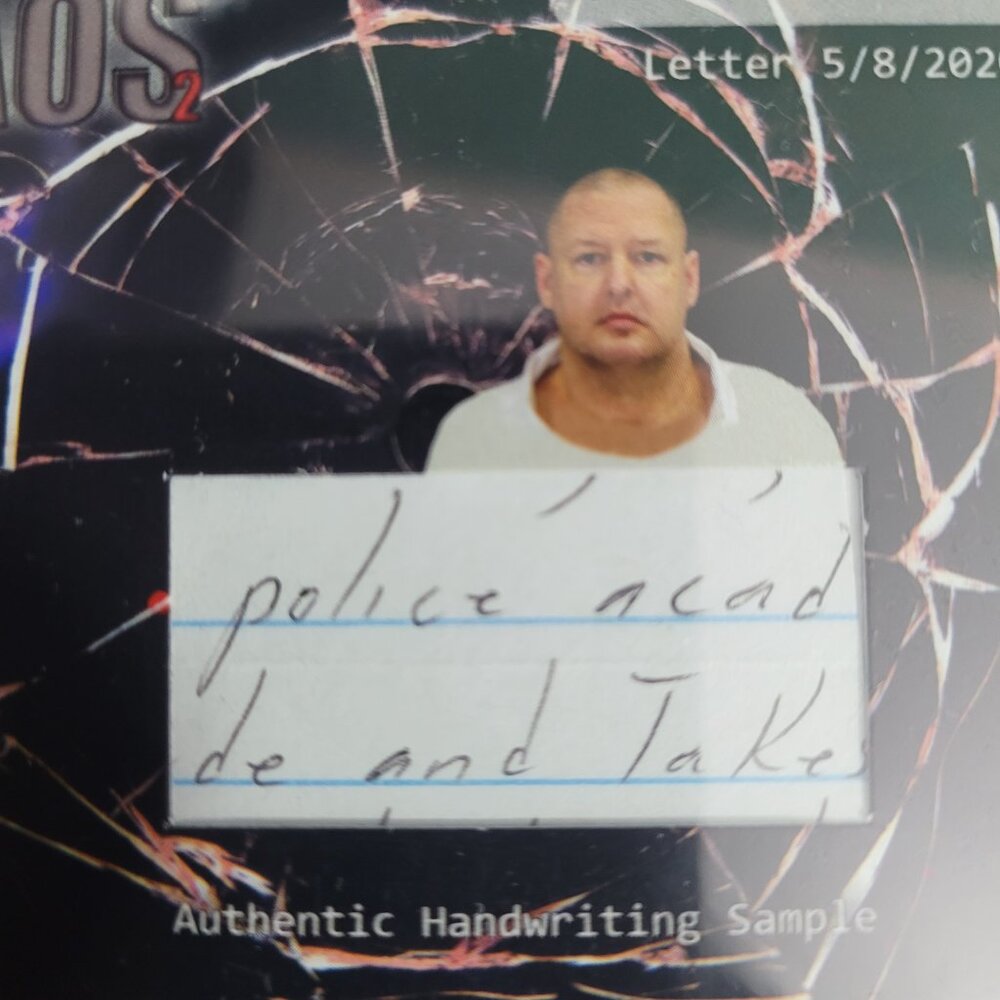 2024 Historic Autographs Chaos 2 Handwriting Todd Kohlhepp Relic 5-8-2020 Police